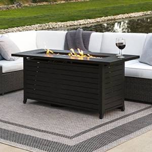 outdoor fireplace table
